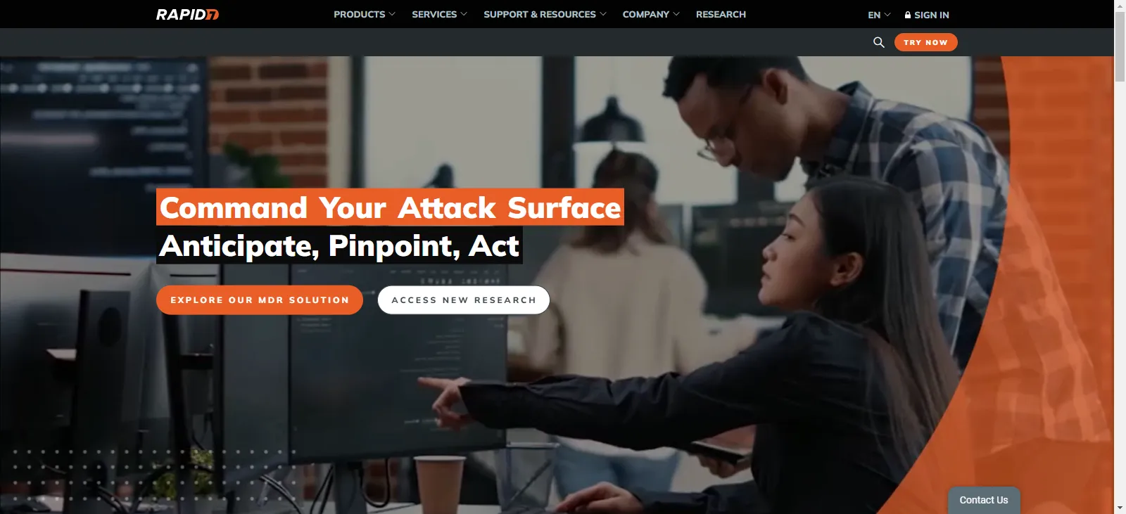 Rapid7 website screenshot